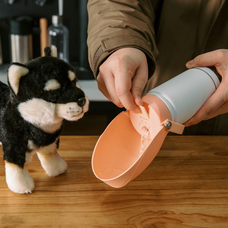 double wall 10oz wide mouth dog vacuum flask insulated stainless steel water bottles with handle lid BPA free