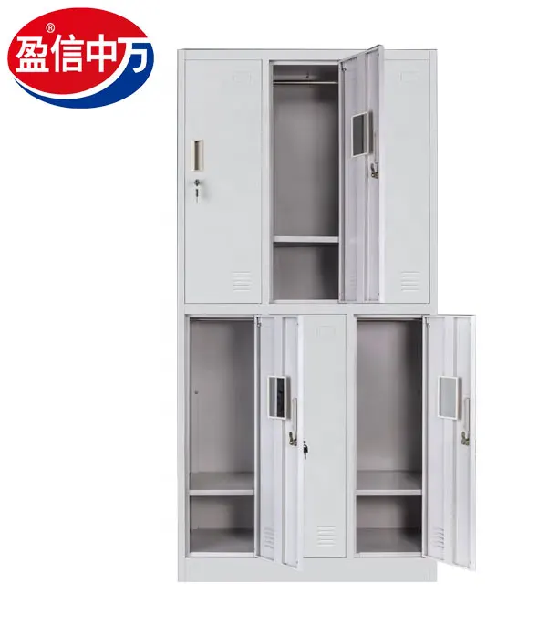 
Modern Steel Office Furniture 6 Door Cabinet Metal School Coat Locker 