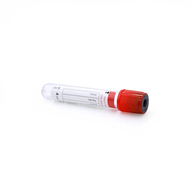 HBH Single Use Plastic Glass Red Activator Blood Collection Tube