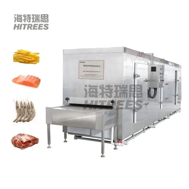 Ce High Quality  Cattle Chicken Meat Blast Freezing Equipment IQF Tunnel Blast Freezer Machine Meat Fish Seafood Tunnel Freezer