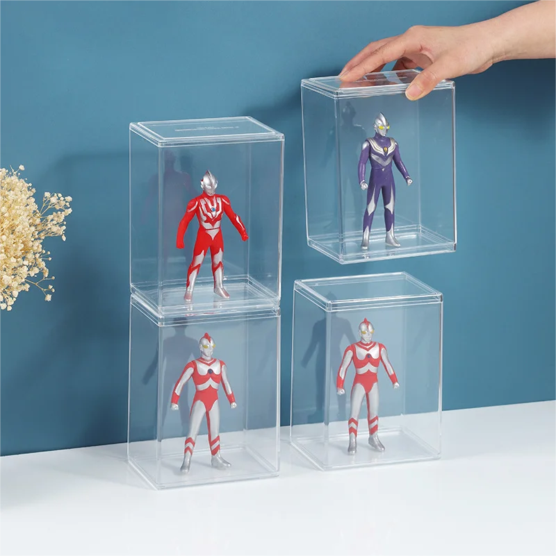 Dustproof Showcase Acrylic Cube for Funko Pops Protector with Lid Stackable for Funko Pop Display Case