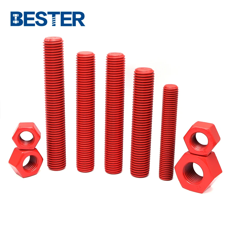 Cheap Price DIN976 DIN975 Factory High Strength Ceramic Fluorocarbon Coated A193 B7M B7 2H All Threaded Rod Stud Bolt