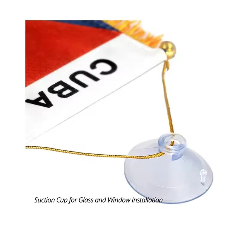 4*6 Inch Rhode Island Fringy Window Hanging Mini Car Small Flag Banner For Rear View Mirror Decoration