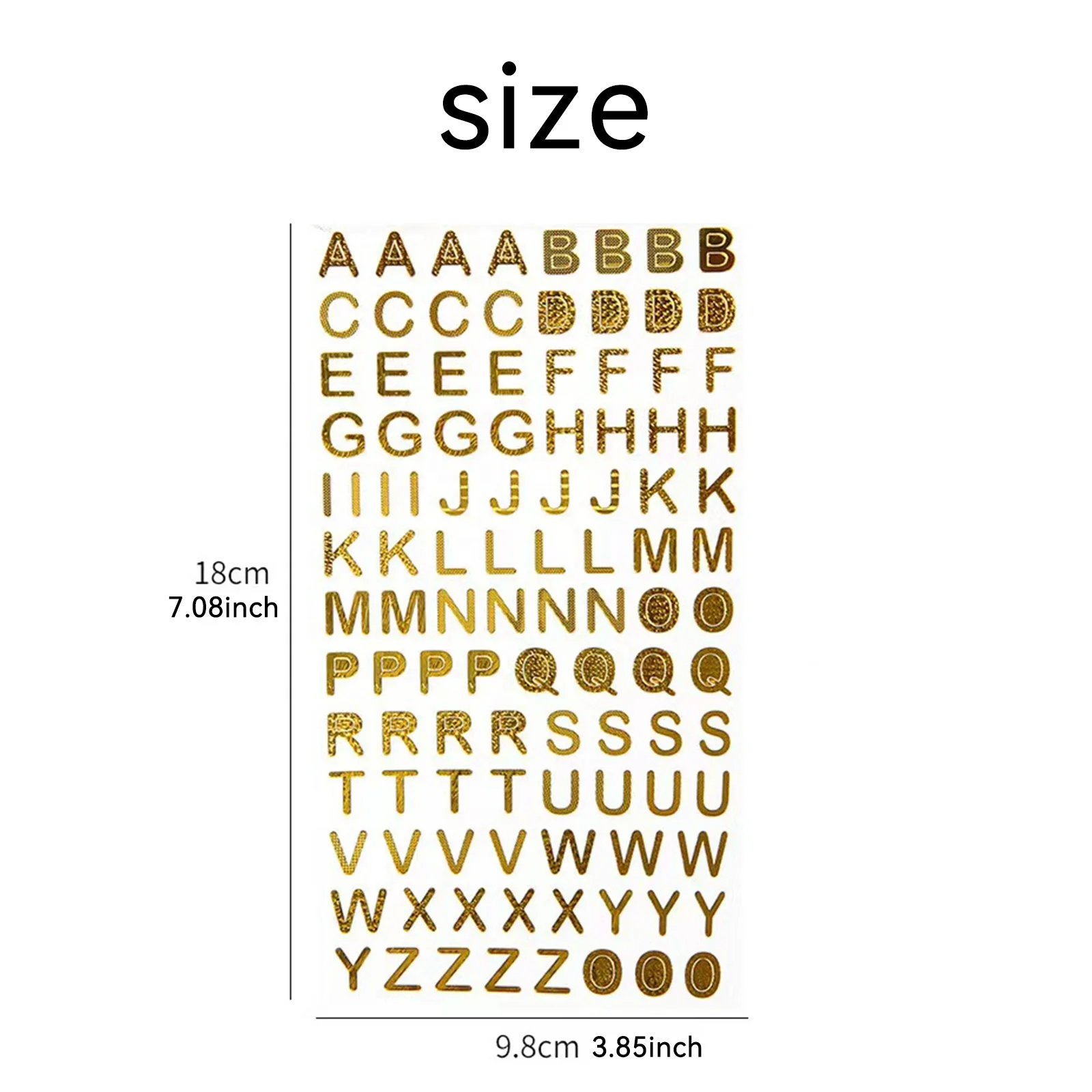 Hot Gold Foil Stamping Hot Silver Golden Number Letter Sticker DIY Photo Album Decoration Alphabet Sticker Scrapbook Stickers