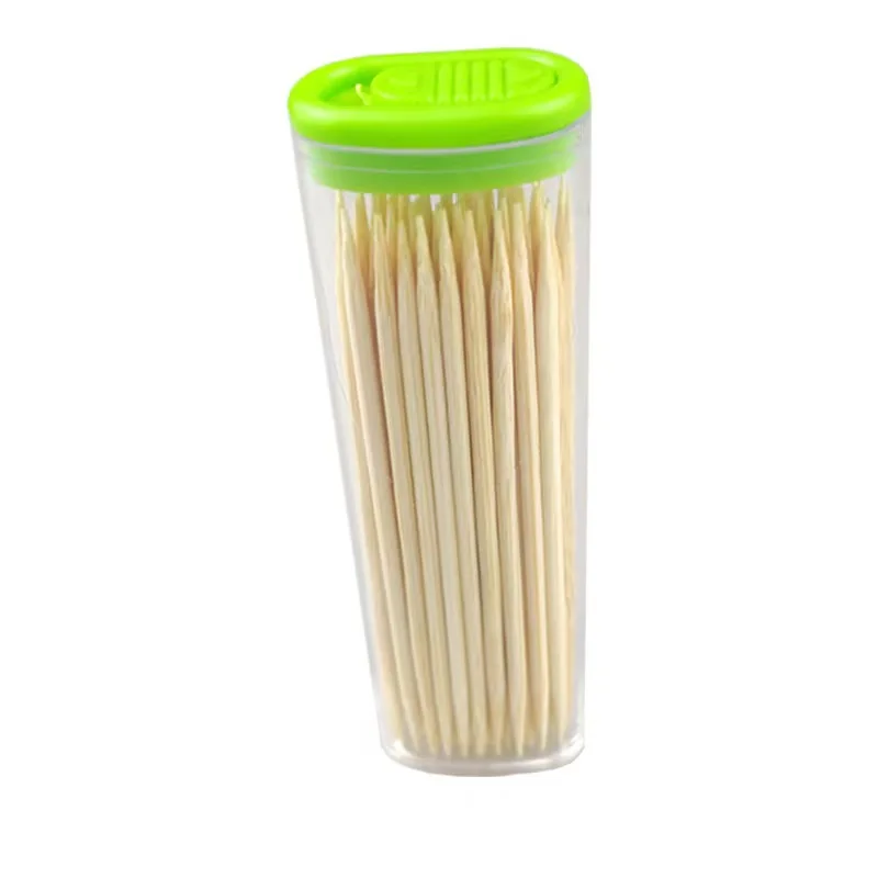 HONGHAO High quality plastic containers toothpick portable oral toothpick low price bamboo wooden toothpicks