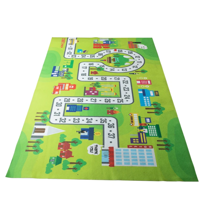 Safe Odorless Printing Polyester Number Kids Play Game Floor Mat Kid Playmat Carpet
