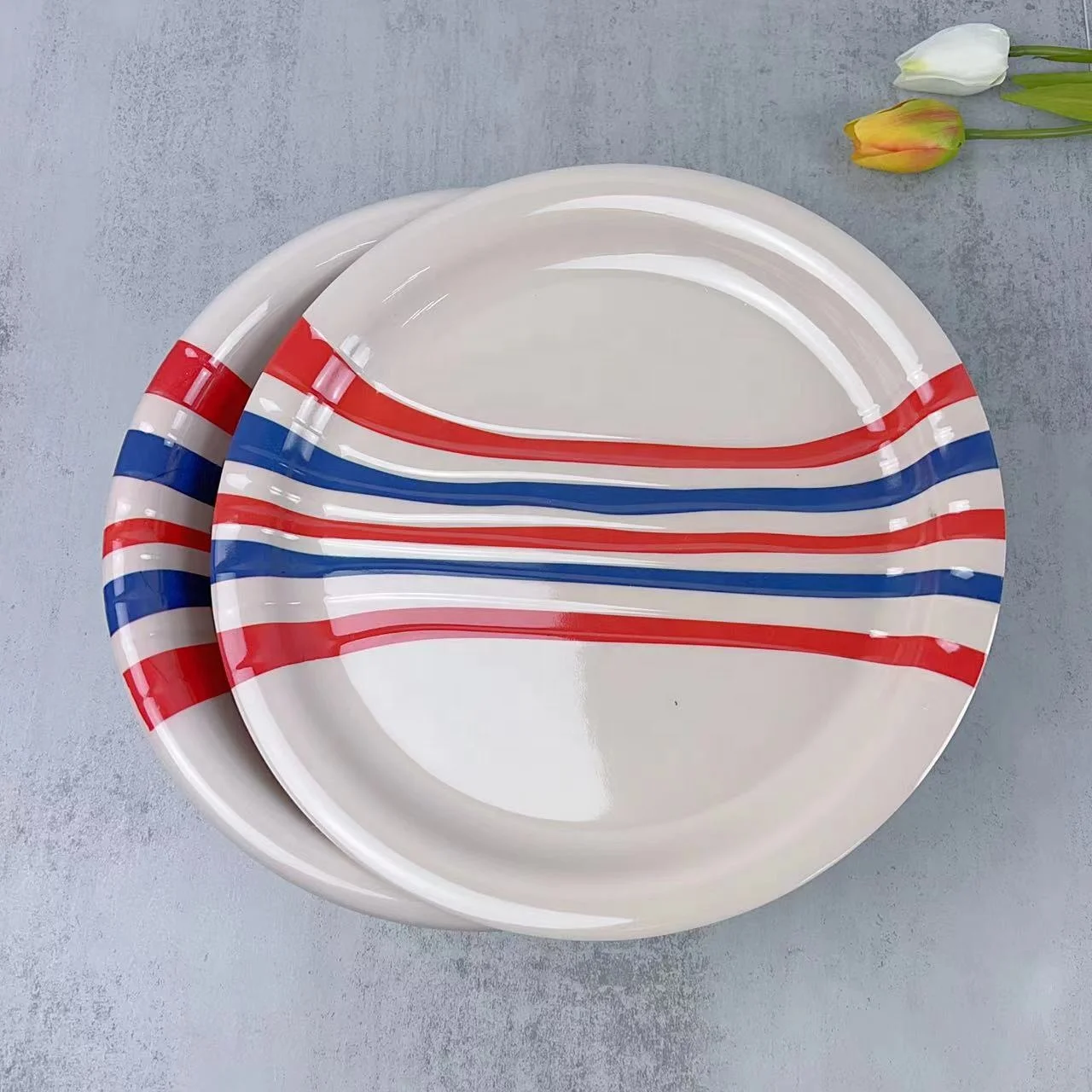Wholesale  print  melamine large salad  plate and bowls  food grade daily used
