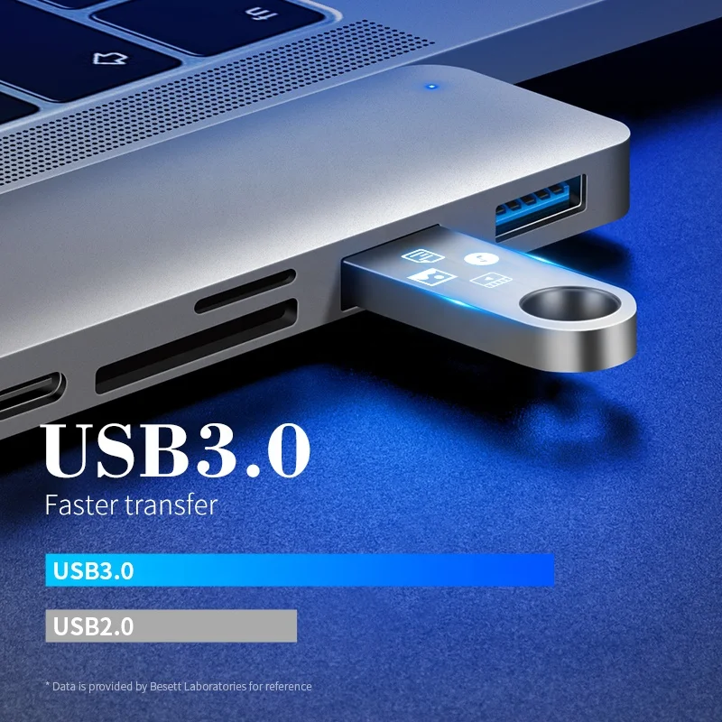 
Beeste 7 in 1 type c to 4k HD SD / TF reader Card mobile desktop converter pd fast charge type-c usb hub 