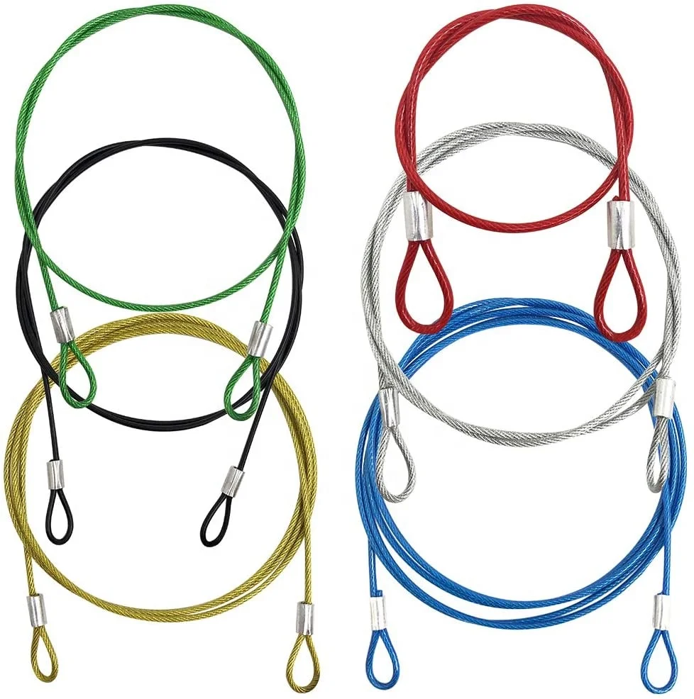 Xinjieda отличное качество легкий кабель безопасности замок для багажа проволока с стальным покрытием двойная петля оптовой