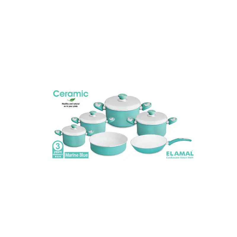 Household kitchen five-color non stick pot copper pot cooker set