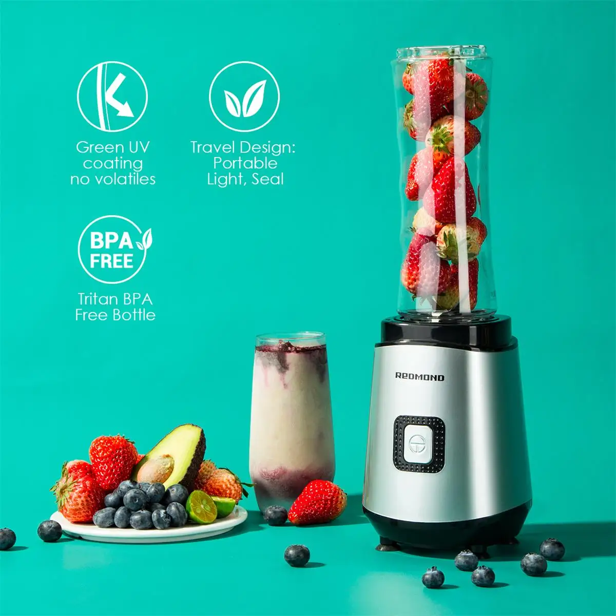 OEM  Logo Personal Blender with 600ml Tritan Cup Portable Blender SS Blades Fruit Juicer Smoothies Blender