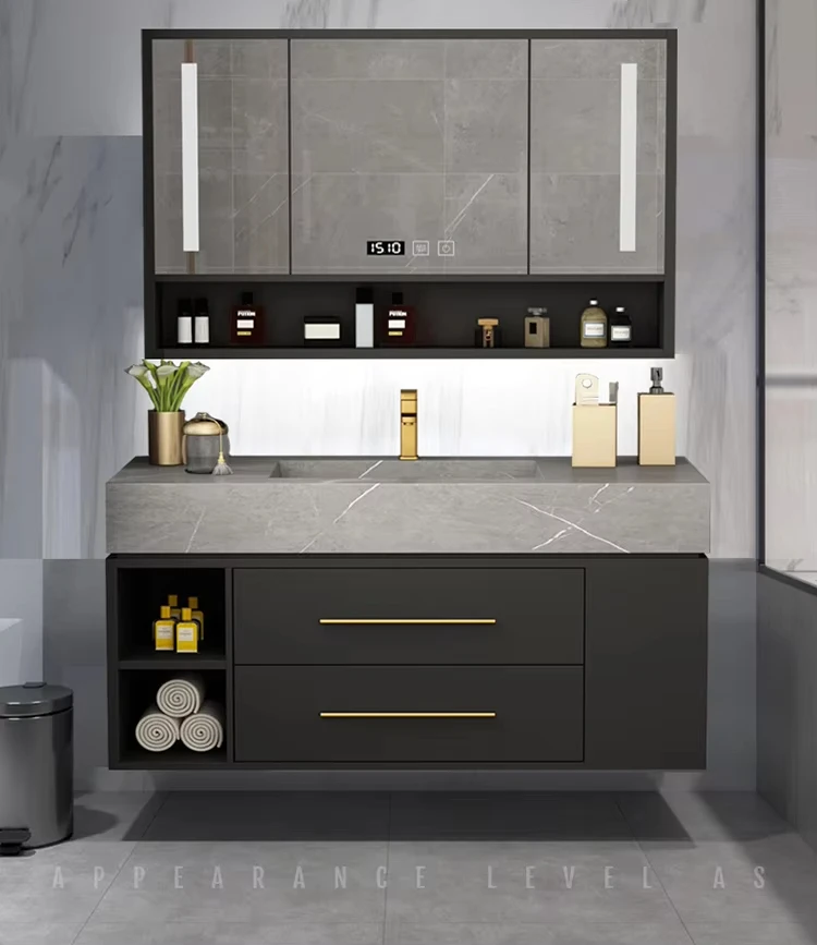 2024 New Style Bathroom Cabinet Hanging 2 Drawers 40 Inch Bathroom Vanity Cabinet 1 Sink Bathroom Vanity Cabinet