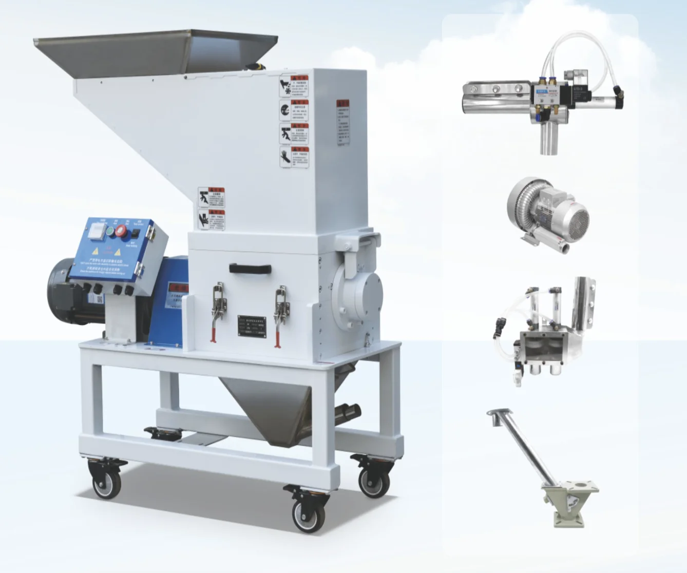 Slow injection molding machine edge crusher Machine Edge Plastic pulverizer Included recovery system