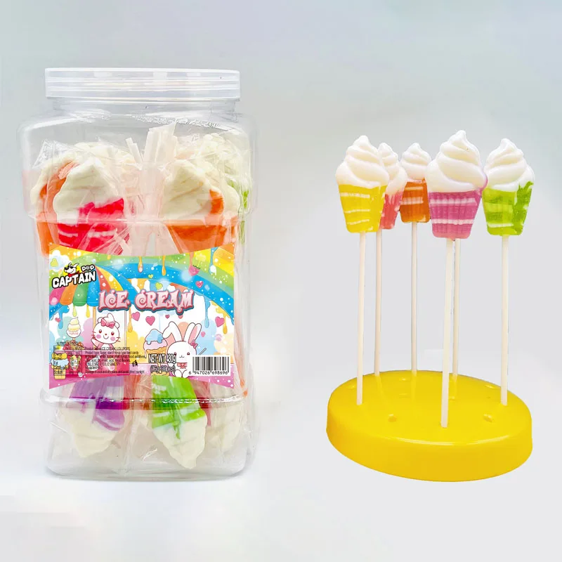 Wholesale Custom Hard Candy Bulk Rainbow Swirl Big Colorful Lollipops 18g