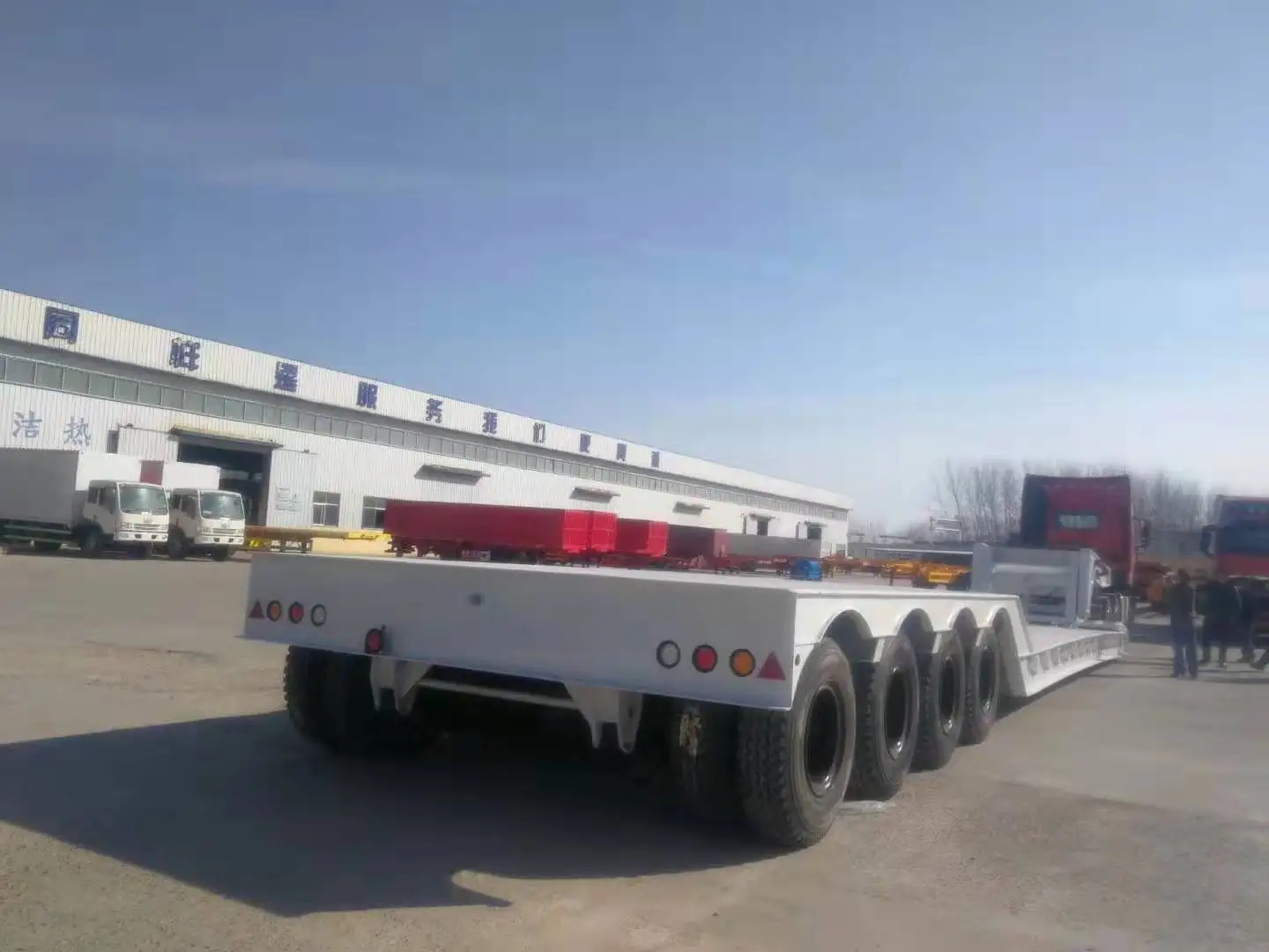 hydraulic drop deck low loader and widener trailer