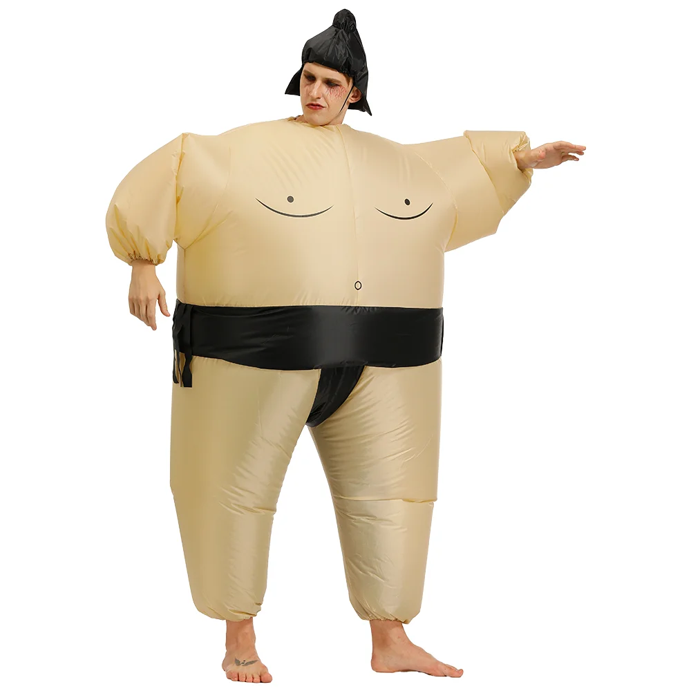 Adults Halloween Funny Fat Wrestler Inflatable Sumo Suit Costume