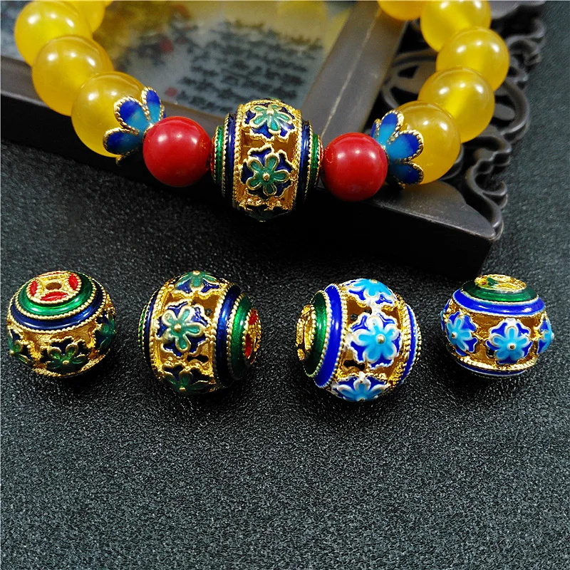 DIY handmade floret beads with copper enamel beads bracelet bracelet string accessories accessories