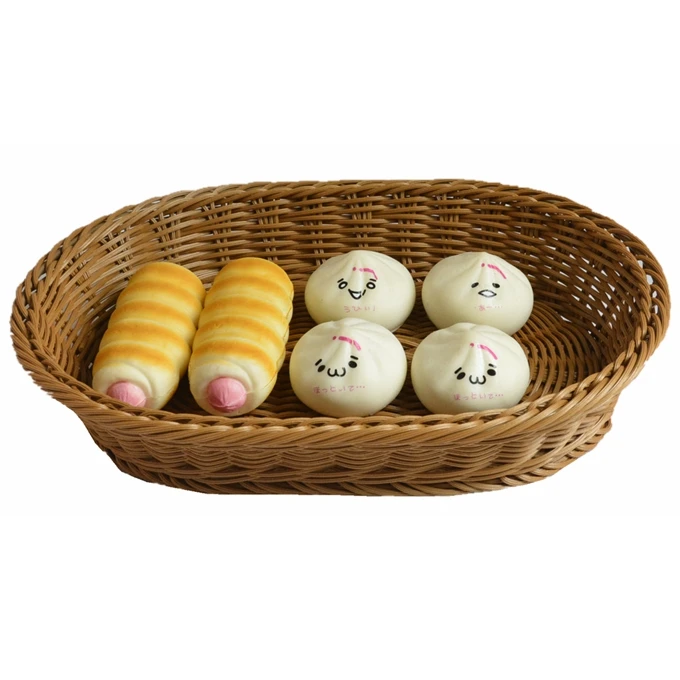 Home Decor fruit tray plate snack tray Woven Basket bread basket serving restaurant Poly-Wicker Baskets