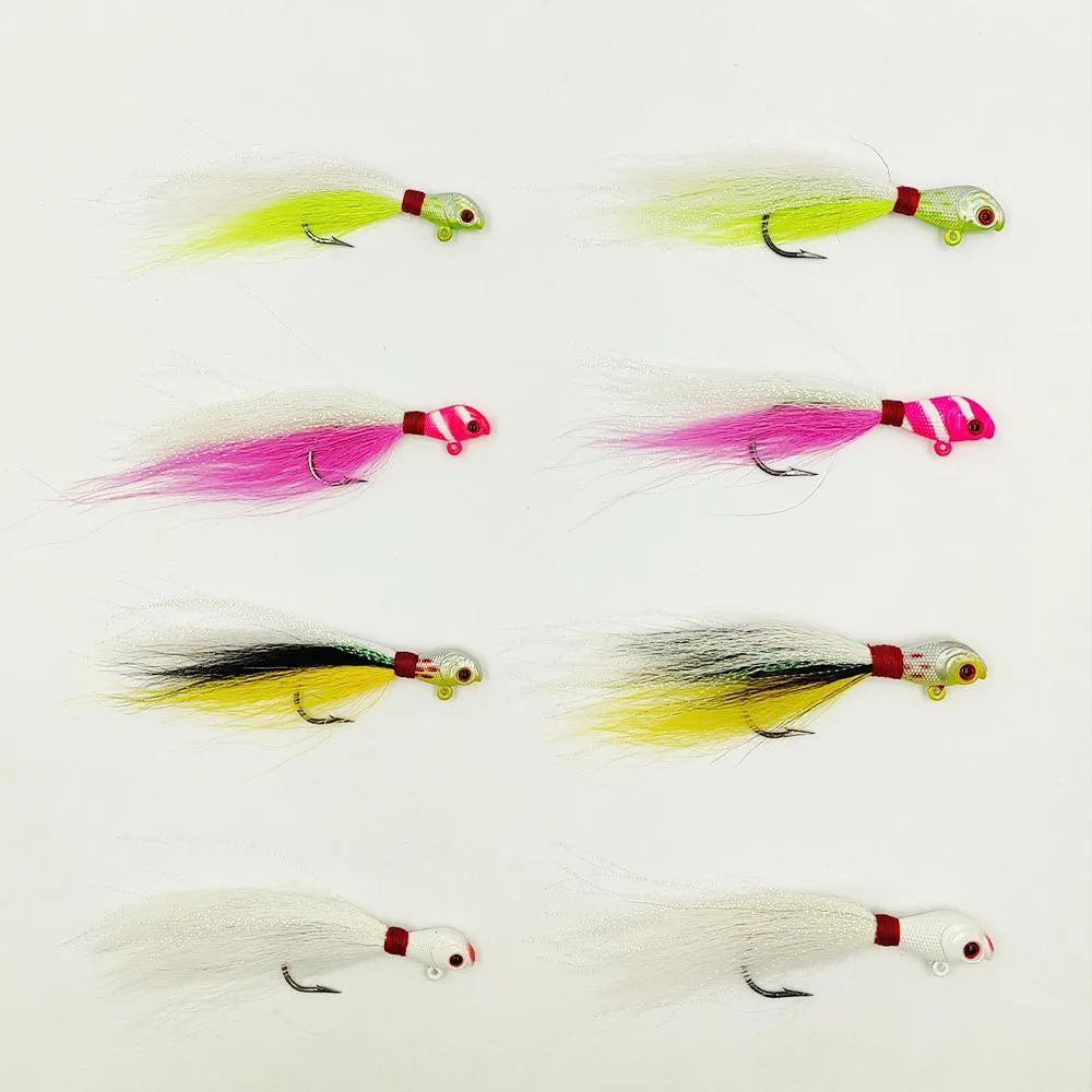 Alpha 13cm 14cm Jigging Lure Metal Fishing Lures Long Casting buck tail jig