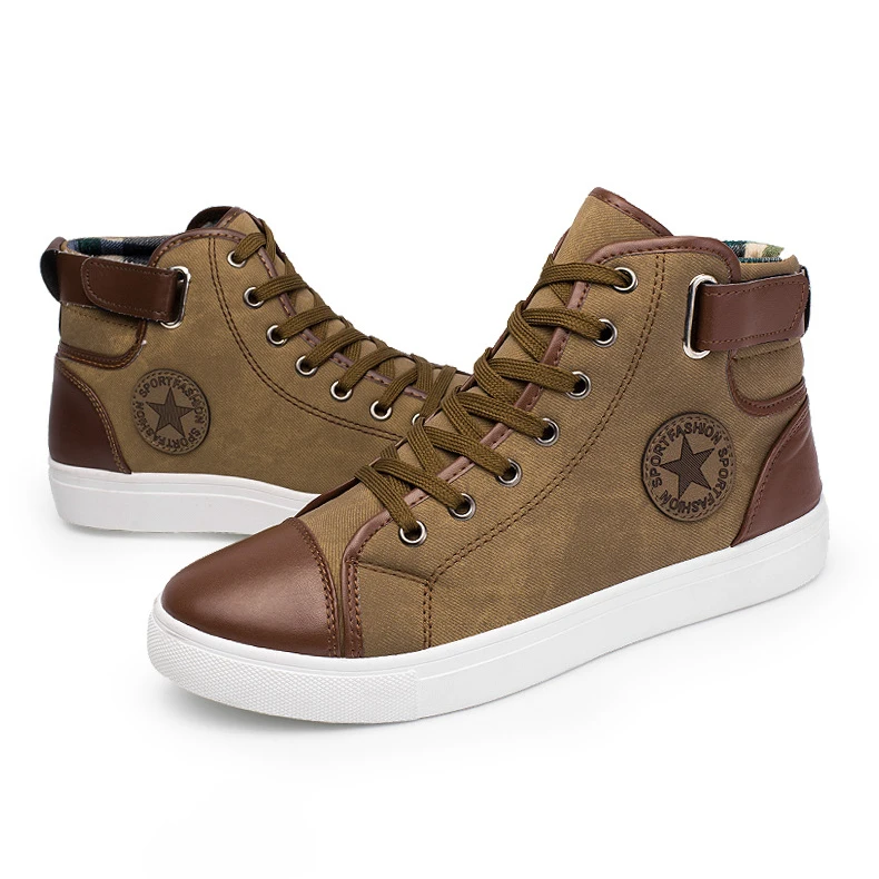 New Fashion Breathable Custom Casual High Quality Luxury Designer Campus Trainer Sneakers Men High Top Canvas Shoes