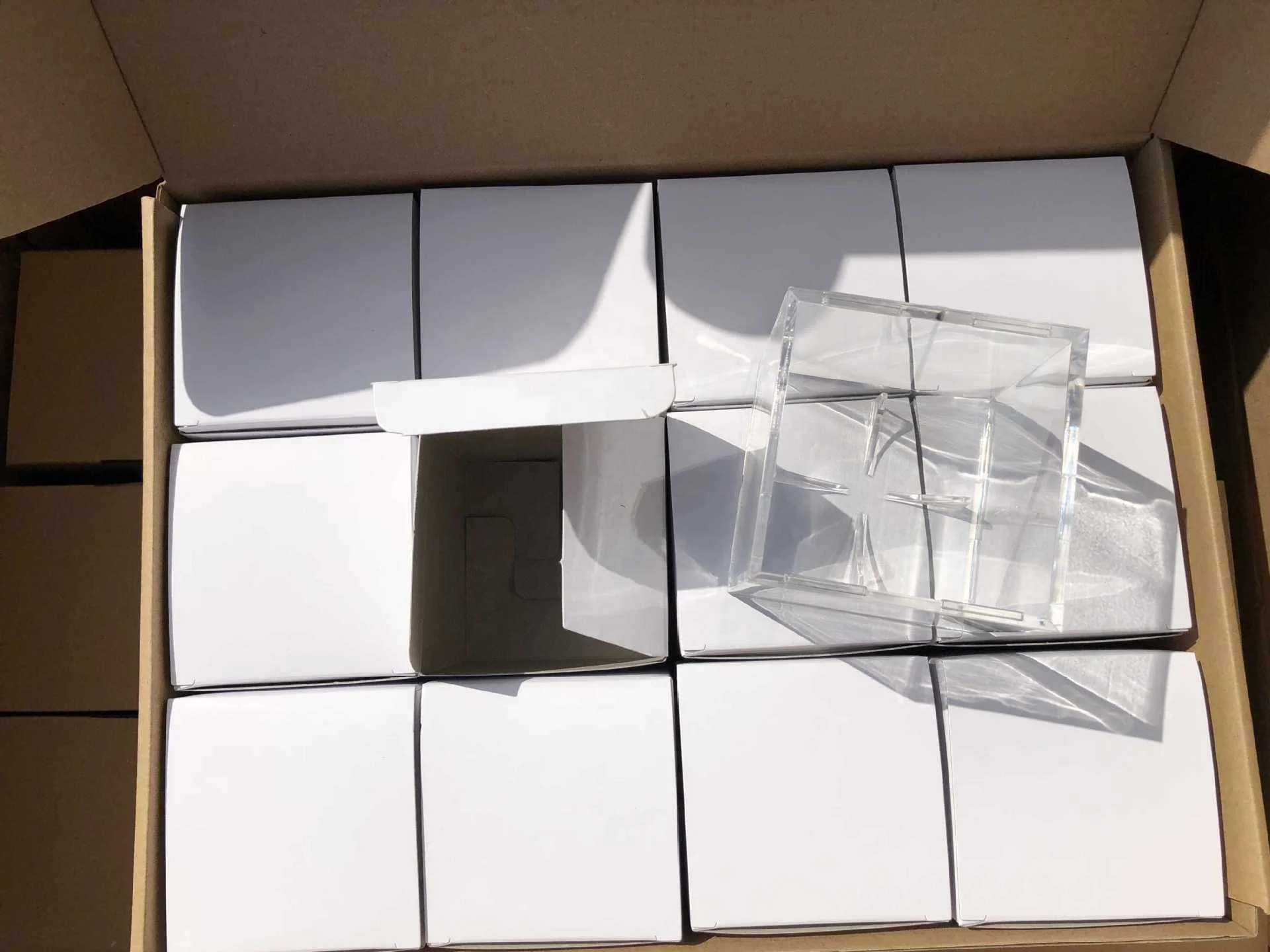 Wholesale Cube Clear Acrylic UV Protected Baseball Display Case Box