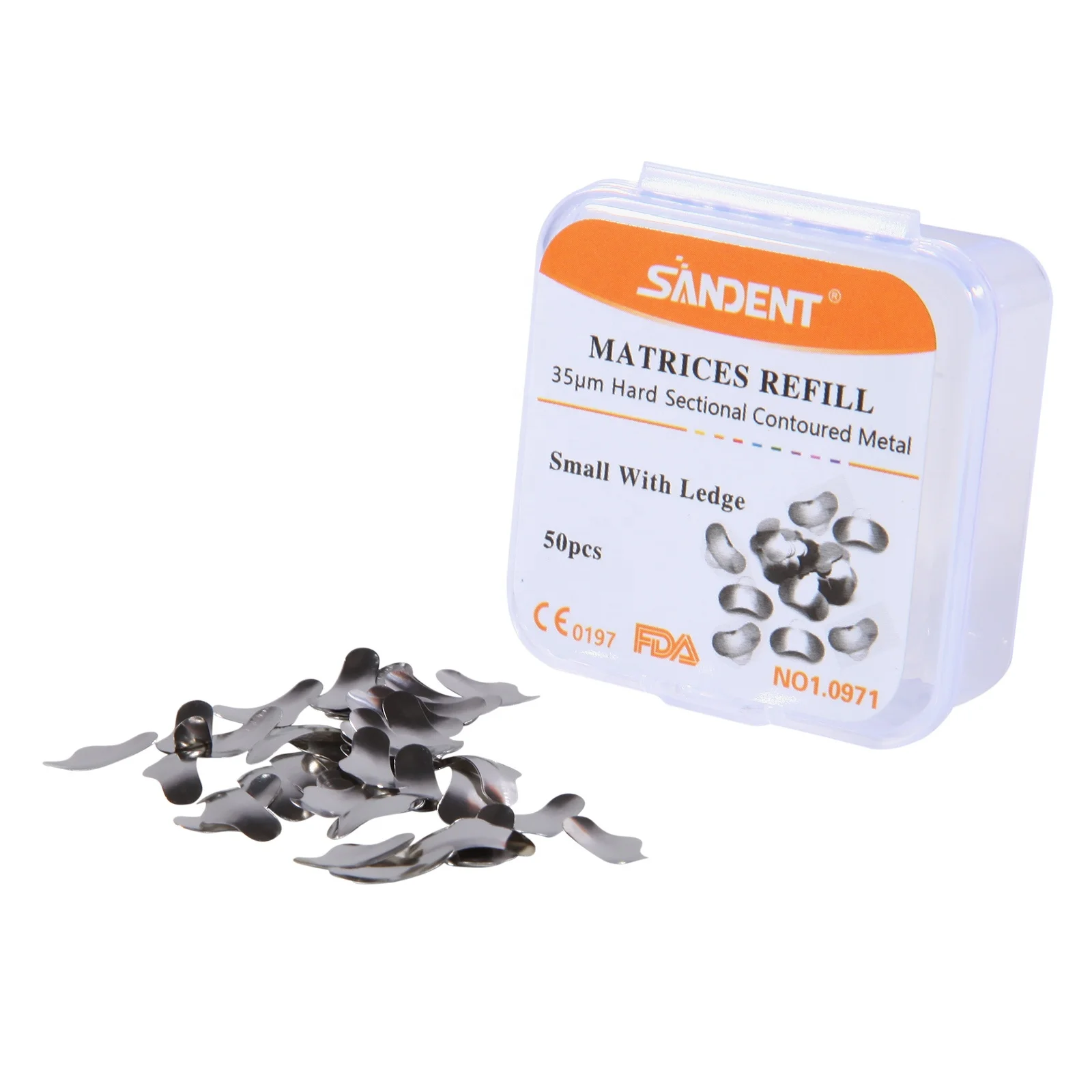 Hot Sale! Dental Sectional Contoured Matrix Metal Matrices Refill Hard Bands Small Ledge for Dental Lab/Clinic Use