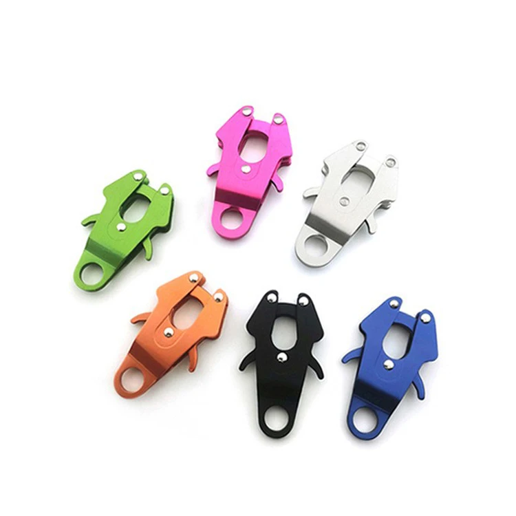 New Design Custom Frog Clasp Dog Leash Buckle Aviation Aluminum Quick Hang Pet Leash Buckle