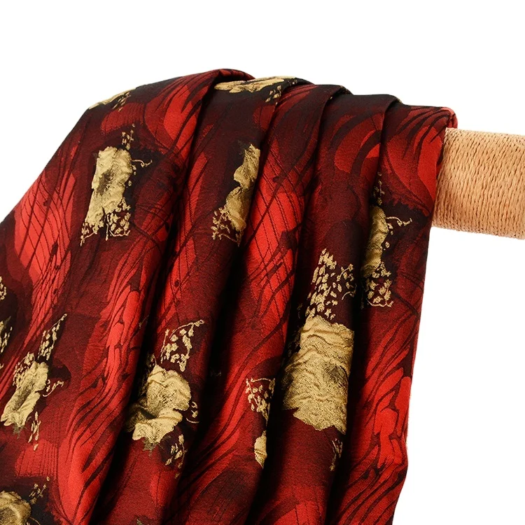 Одежда для платья, шелковая тканая жаккардовая ткань