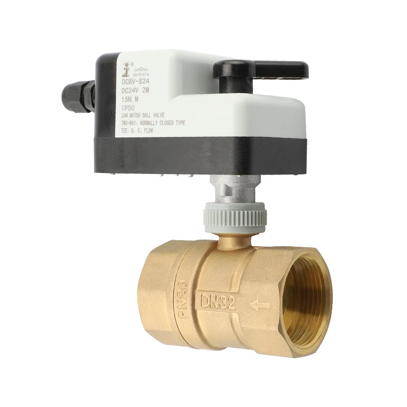 DC12V/DC24V мини-электродвигатель шаровой клапан 1-1/4in DN32 2-ходовой латунный со специальным миниатюрным электродвигателем