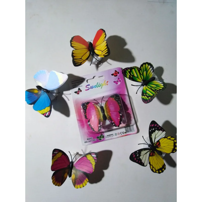 2024 Led Butterfly Decoration Night Light 3d Butterfly Sticker Wall Light For Room Garden Party Festival