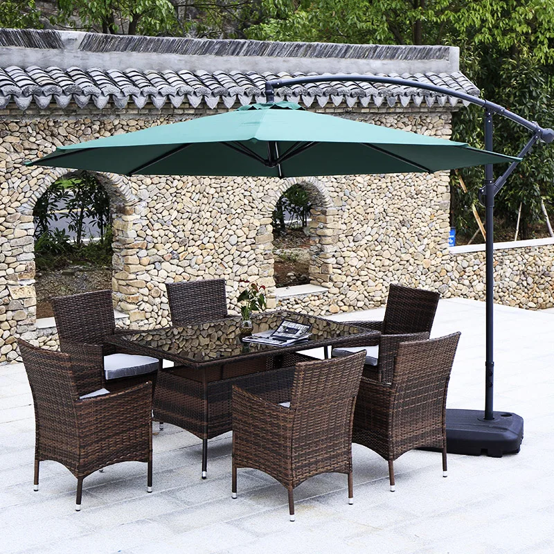Outdoor villa courtyard rattan table and chair combination garden outdoor courtyard balcony waterproof rattan table and chair