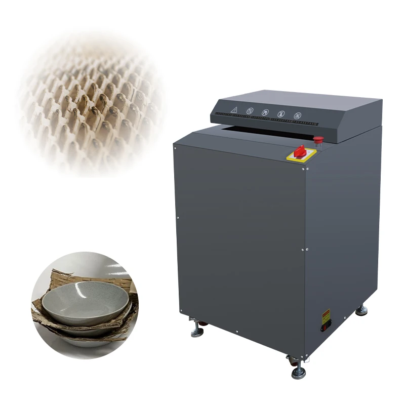 Industrial Grade Efficiency Double Alloy Shaft Cardboard Recycling Crinkle Paper Carton Box Cardboard Shredder Machine