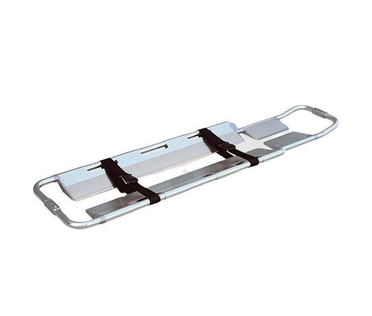 Detachable Patient Transport Hospital Medical Aluminum Scoop Stretcher Ambulance Stretcher Trolley Patient Transfer Bed