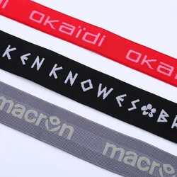 Manufacturers custom computer blended flower gray jacquard elastic belt nylon spandex belt yoga waist letter elastic belt