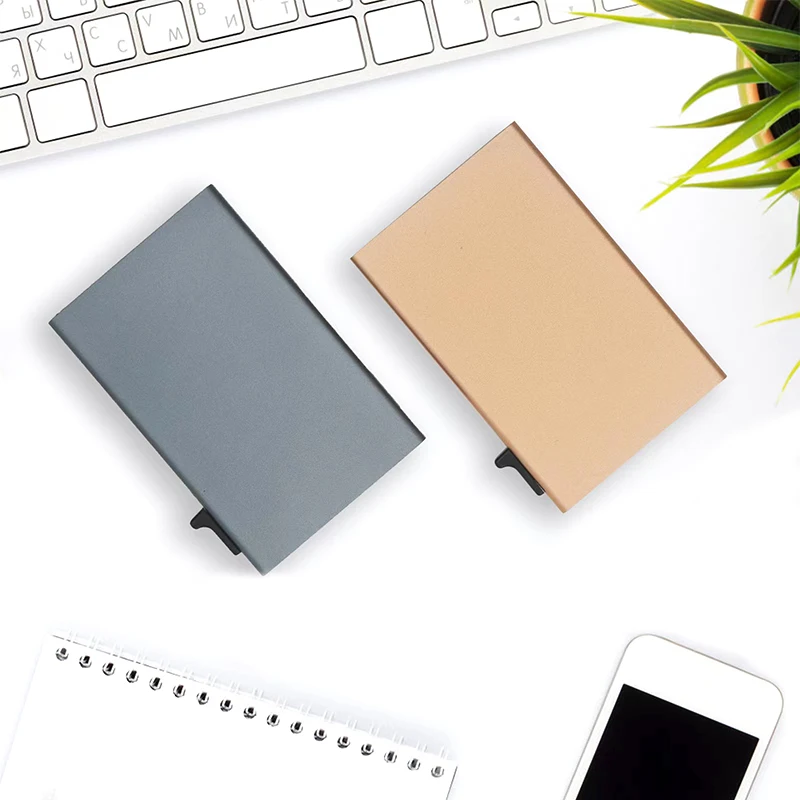 Wholesale Automatic Aluminum Minimalist Pop up Credit Card Holder Rfid Wallet Manufacturer