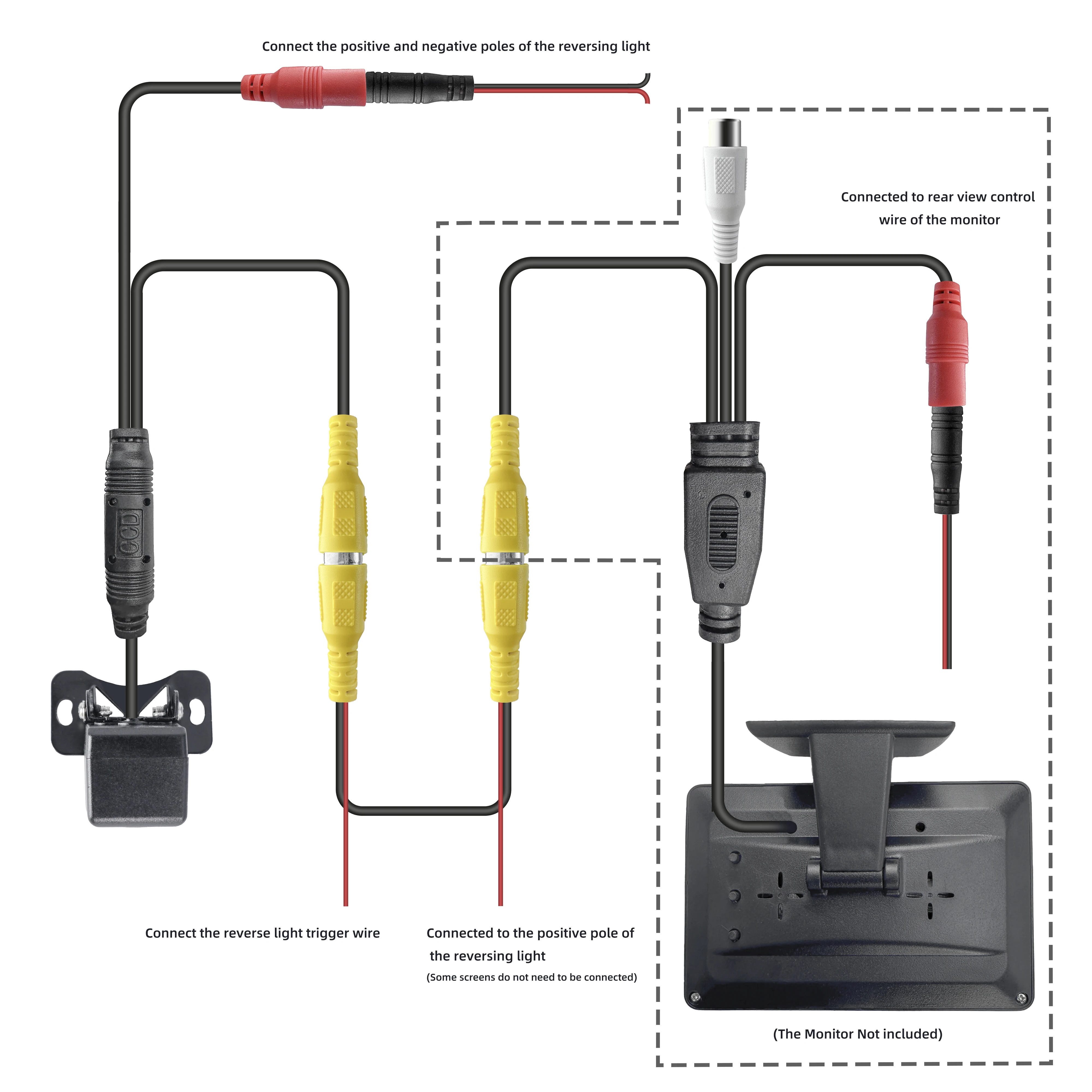 4 8 12 Led Lights Ahd Waterproof Car Parking Reversing Image Sensor Mini Car Rear View Backup Camera Hd Reverse Camera for Cars