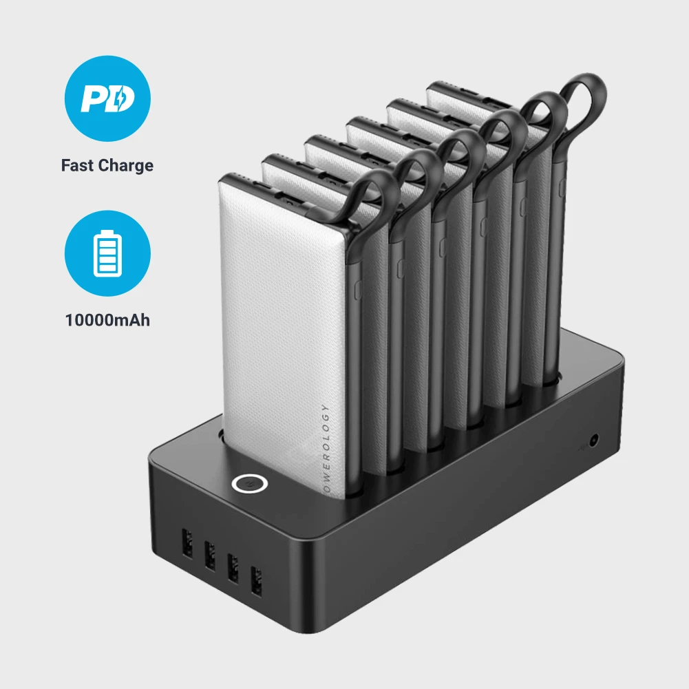 Оптовая продажа 12 портов для зарядки белая электростанция Powerology 6 в