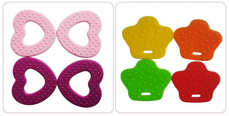 Custom Bpa Free  Silicone Baby Teether Baby Eating Training Teething Toy Children Silicone Chewable Ring Round Toys