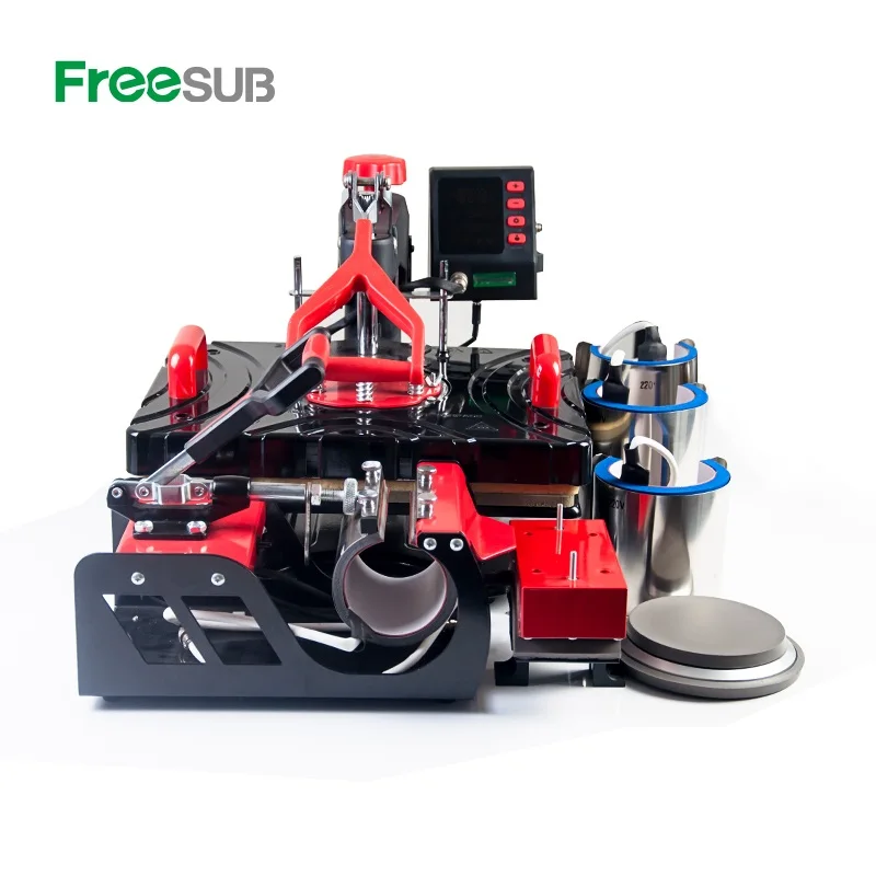 Freesub Multifunctional sublimation machine 8 in 1 heat press machines for t-shirt hat/caps mugs P8100-8