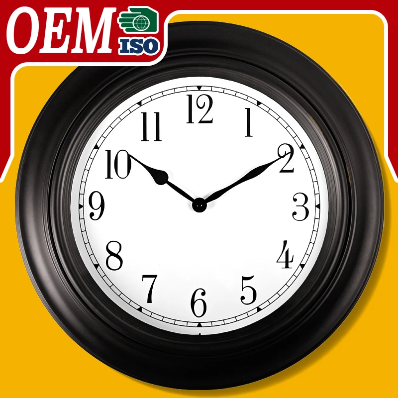 European Contemporary Custom Large Wall Clock Simple Design Home Decoration Plastic Quartz Movement Needle Circular Living Room