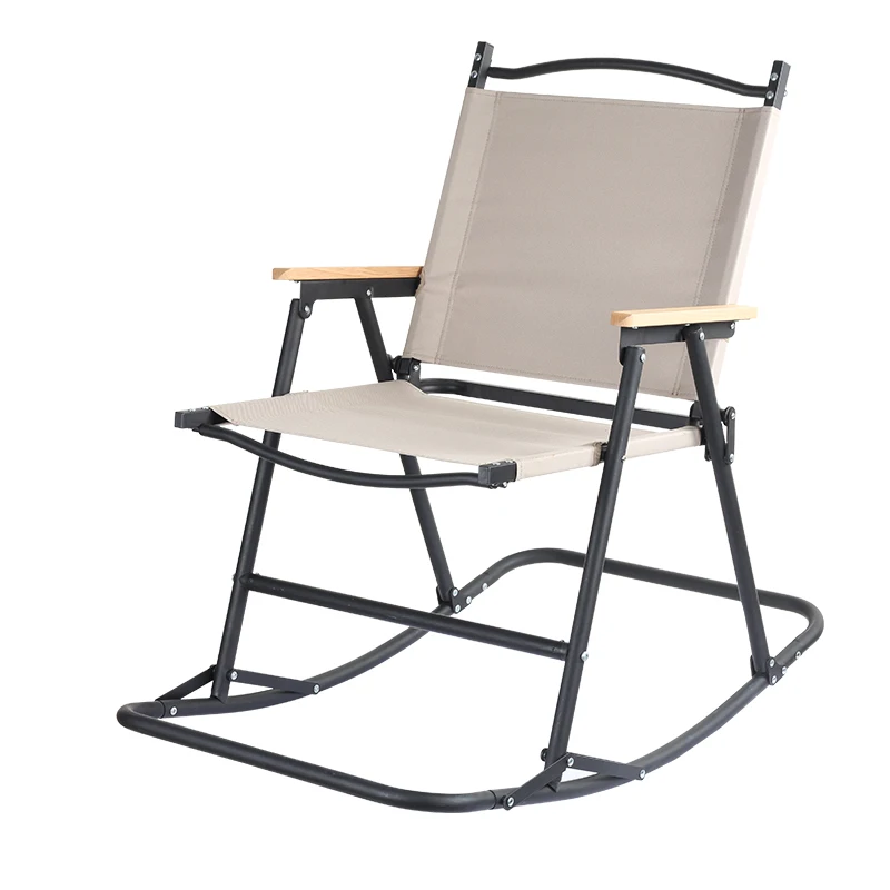 Factory OEM New Design Leisure Foldable Aluminum Frame Rocking Low Camping Chair Customized