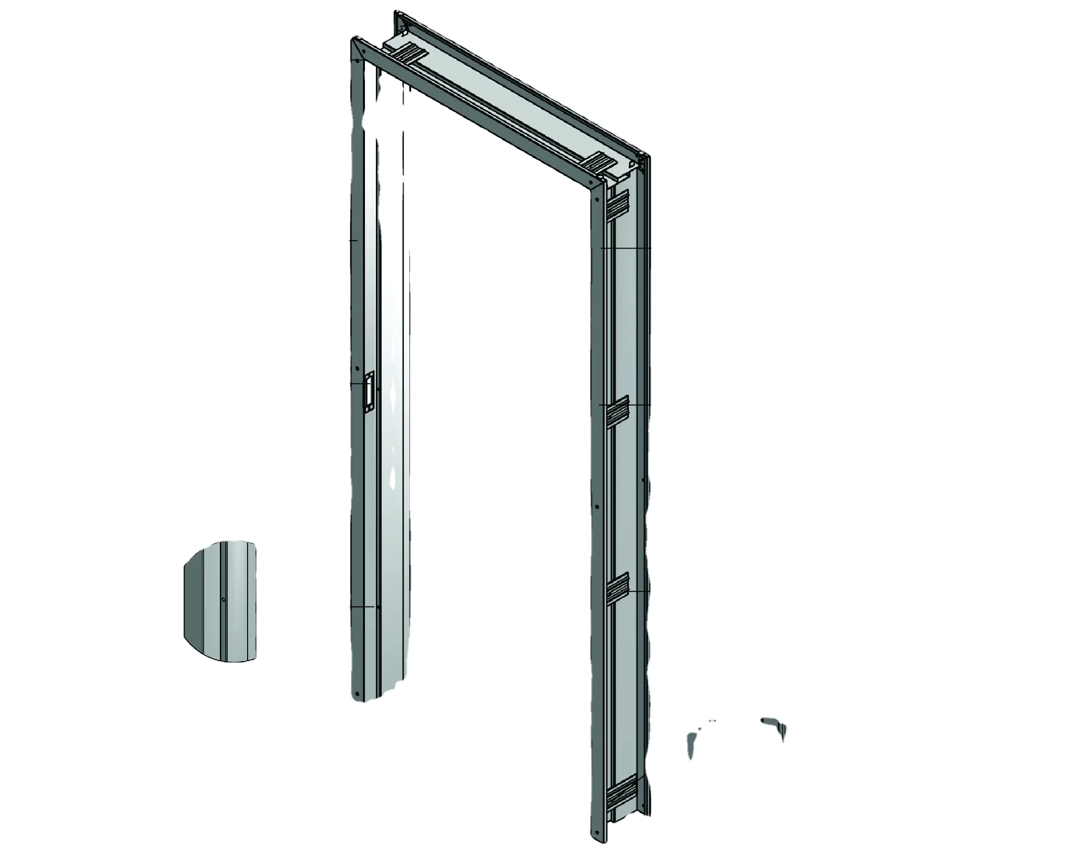 Automatic sizes adjustment  Door frame  Roll Forming Machine door frame machine Hydraulic punching and cutting