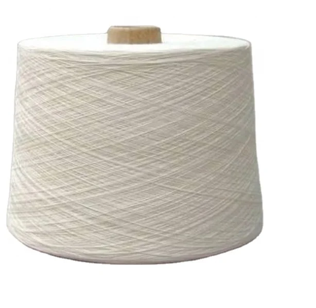 Factory price high quality 35/65 cotton polyester blended yarn raw white for knitting and weaving