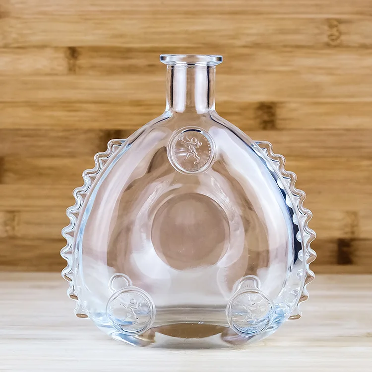 Luxury Custom Empty Crystal Gin rum brandy spirit whisky vodka liquor 750ml alcohol bottle XO glass wine bottles