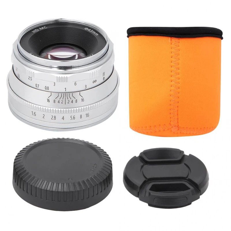  Объектив камеры APSC 35 мм F1.6 FX M43 EOSM для SONY NIKON Olympus