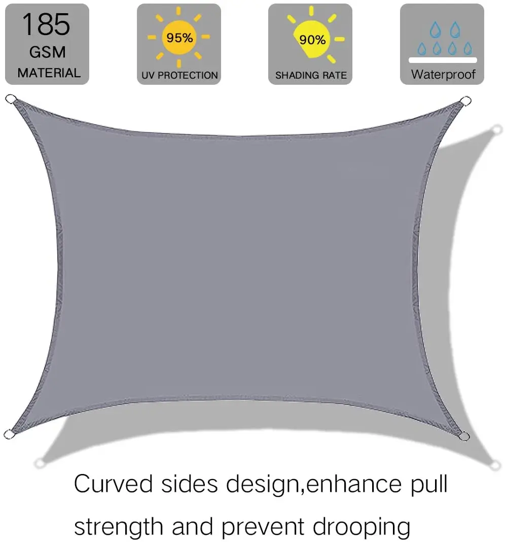 waterproof Orange 3x3m Anti UV Swimming Pool Awning Square Sunshade Sails customized