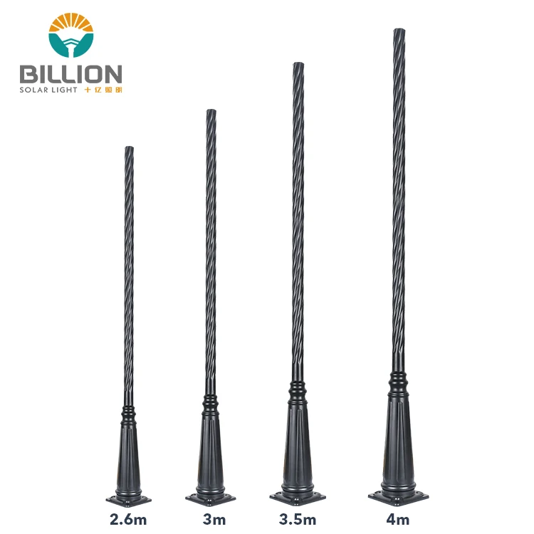 High Quality Outdoor Garden Street Light Lamp Pole Custom Q235 Steel 2.6m 3m 3.5m 4m Aluminum High Mast Light Pole