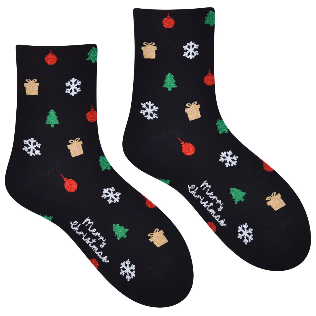 2024 Wholesale Cotton Jacquard Christmas Cheap Quality Socks Hot Xmas Dresses Socks For Unisex