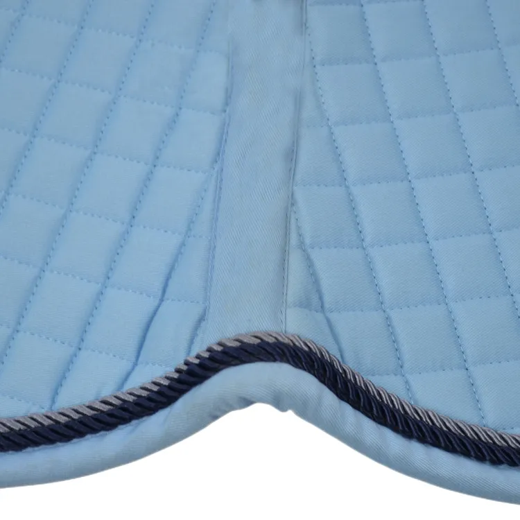 Professional Equestrian Factory Supply  High Quality Light Blue Dressage Cob Saddle Pad Wholesale Numnahs
