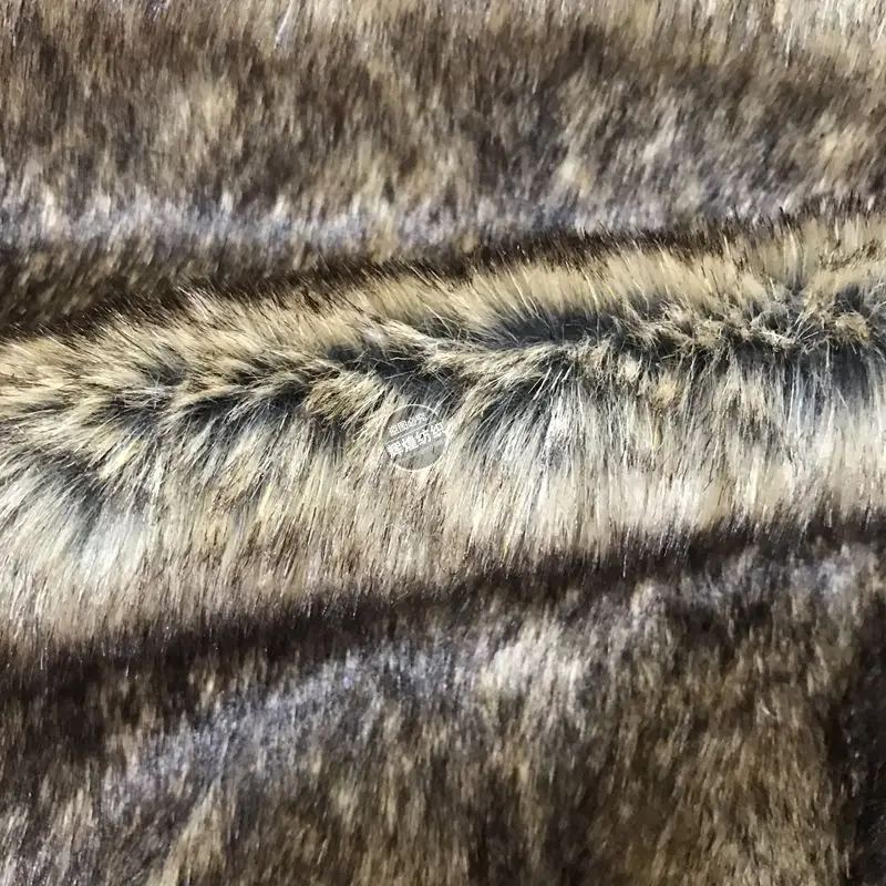 Custom Acrylic Tip Dyed Long Pile Thick Plush Faux Fur Fabric for Garment